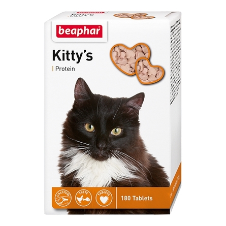 Beaphar Kitty's + Protein Витаминизированное лакомство для кошек (с протеином), 180 таблеток – интернет-магазин Ле’Муррр