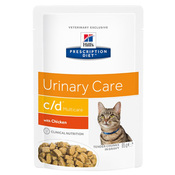 Hill's Prescription Diet c/d Multicare Urinary Care Влажный лечебный корм для кошек для профилактики мочекаменной болезни (с курицей)