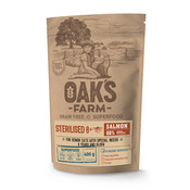 Oaks Farm Grain Free Sterilised 8+ Cat беззерновой сухой корм для кастрированных/стерилизованных кошек старше 8 лет, (лосось)