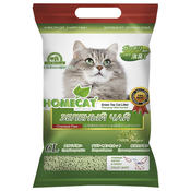 Homecat "Эколайн" Зеленый чай Комкующийся наполнитель для кошек (с ароматом зеленого чая)